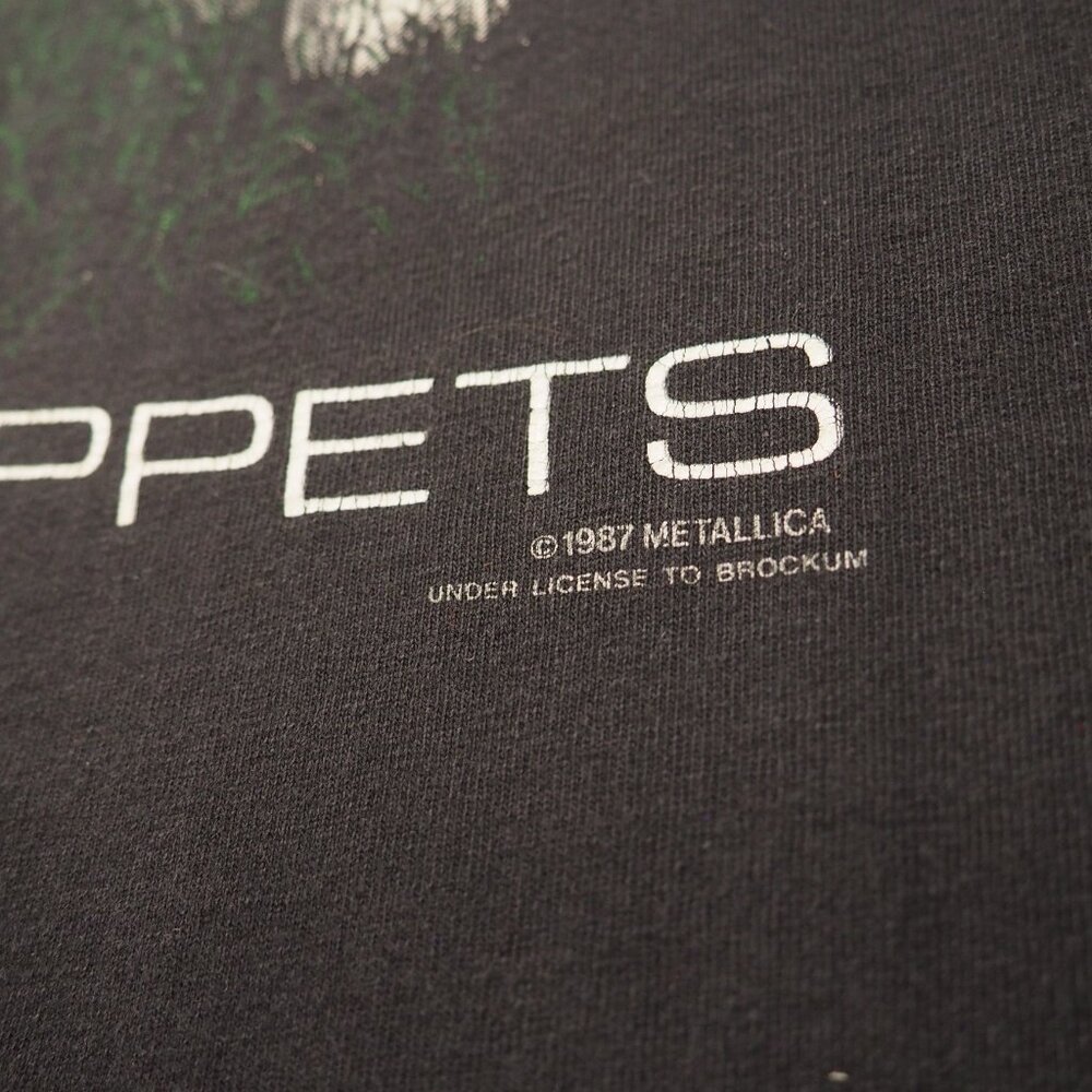 Vintage Metallica 1987 Master Of Puppets Short Sleeve Band Tee Shirt sz XL - Picture 3 of 11